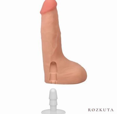 Фалоімітатор з сім'явипорскуванням Doc Johnson The Realistic Cock Squirting 9.5&Prime;, ULTRASKYN, ваніль SX4465 фото