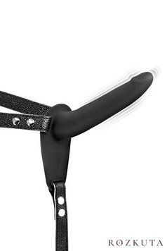 Страпон з вібрацією Fetish Tentation Vibrating Strap-On with Dildo Black SO3749 фото