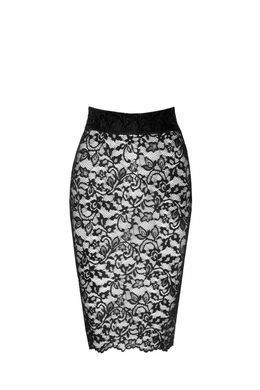 Спідниця Noir Handmade F302 Ambivalence, M, black, мереживо, довжина за коліна, шнурівка ззаду SX0250 фото