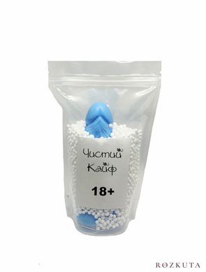 Мило у формі пеніса Чистий Кайф Blue size L, крафтове мило-член, натуральне SO2640 фото