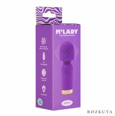 Вібромасажер-мікрофон M'Lady Mini Vibrating Wand, фіолетовий SX3144 фото