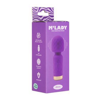 Вібромасажер-мікрофон M'Lady Mini Vibrating Wand, фіолетовий SX3144 фото