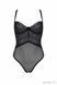 Боді Passion KERRIA BODY black, S/M, з високими вирізами та верхом балконет SX0486 фото 3