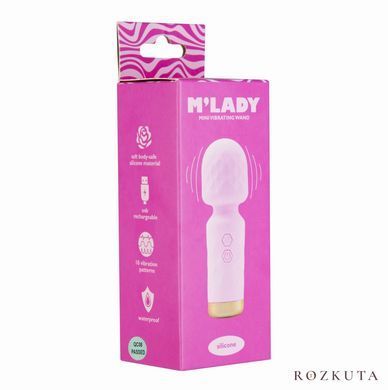 Вібромасажер-мікрофон M'Lady Mini Vibrating Wand, рожевий SX3145 фото