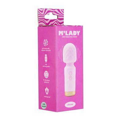 Вібромасажер-мікрофон M'Lady Mini Vibrating Wand, рожевий SX3145 фото