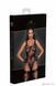 Боді Noir Handmade F242 Tulle body with patterned flock embroidery, S SX0151 фото 7