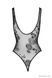 Боді Noir Handmade F242 Tulle body with patterned flock embroidery, S SX0151 фото 5