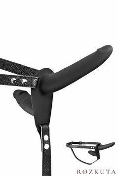 Подвійний страпон Fetish Tentation Strap-On with Double Dildo Black SO3751 фото