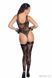 Боді Noir Handmade F242 Tulle body with patterned flock embroidery, M SX0152 фото 2