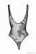 Боді Noir Handmade F242 Tulle body with patterned flock embroidery, M SX0152 фото 5