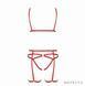 Комплект білизни Passion Exclusive MAGALI SET OpenBra XXL/XXXL, red, стрепи, ліф, трусики і пояс PS23803 фото 5