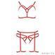 Комплект білизни Passion Exclusive MAGALI SET OpenBra XXL/XXXL, red, стрепи, ліф, трусики і пояс PS23803 фото 4