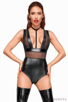 Боді з мокрим ефектом Noir Handmade F183 Powerwetlook body, XL SX0056 фото
