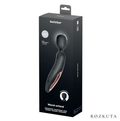Вібромасажер-мікрофон Satisfyer Wand-erland, чорний з рожевим золотом SX2698 фото
