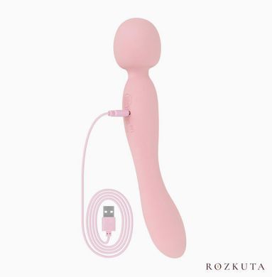 Двосторонній масажер-вібратор Good Vibes Only SIMI Double-Sided Wand Vibrator Soft Silicone, рожевий SX3076 фото