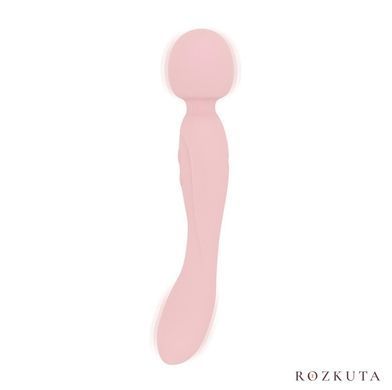 Двосторонній масажер-вібратор Good Vibes Only SIMI Double-Sided Wand Vibrator Soft Silicone, рожевий SX3076 фото