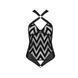 Сітчастий боді з халтером та ритмічним малюнком Passion Hima Body L/XL, black SO5346 фото 5