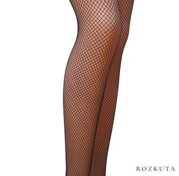 Колготки в сіточку без виділених трусиків Passion TI020 типу Кабаретка 1/2 (fishnet), nero PS23205 фото