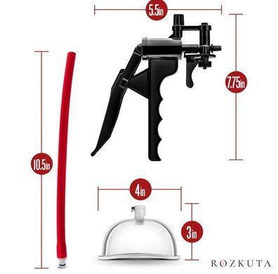 Вакуумна помпа для вульви Blush Temptasia &ndash; Advanced Pussy Pump System, механічна, важіль SX3079 фото