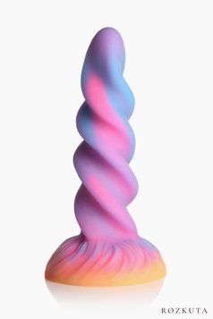 Фентезійний фалоімітатор Creature Cocks Glow-in-the-Dark Unicorn Dildo, світиться в темряві, 20,6 см SX2205 фото