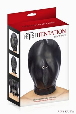 Капюшон для БДСМ Fetish Tentation Closed BDSM hood in leatherette SO4670 фото