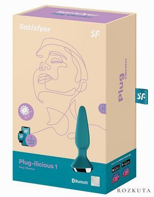 Анальна смарт-вібропробка Satisfyer Plug-ilicious 1 Petrol SO5441 фото