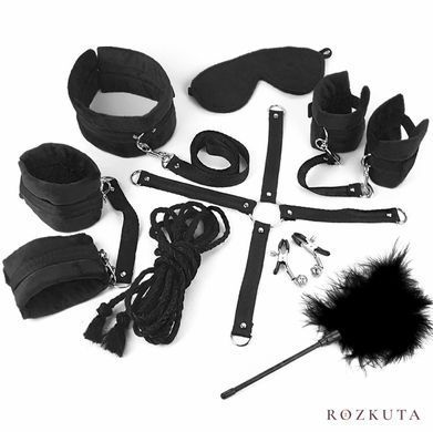 BDSM-набір Art of Sex &ndash; Soft Touch BDSM Set, чорний, 9 предметів SO6598 фото