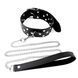 Нашийник з повідцем із натуральної шкіри із заклепками Art of Sex - Jenna Collar with Leash, чорний SO6698 фото 3