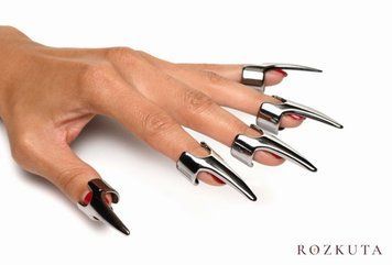 Набір кілець з кігтями Master Series Five-Piece Sensation Claw Rings - Silver SX1191 фото