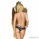 Трусики-бразиліана Penthouse Mermaid Fantasy L/XL Black, мереживо, низька посадка, ремінці, бантики SO6482 фото 2