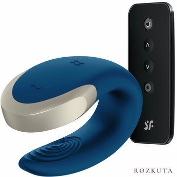 Парний вібратор Satisfyer Double Love, синій SO4929 фото