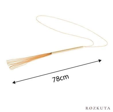 Ланцюжок-батіг на шию Bijoux Indiscrets MAGNIFIQUE Necklace Whip - Gold, прикраса для тіла SO2661 фото