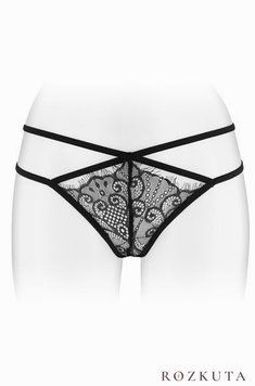 Трусики-стрінги Fashion Secret MYLENE Black з подвійною лінією стегна SO2254 фото