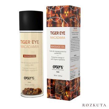Масажна олія EXSENS Tiger Eye Macadamia (захист з тигровим оком) 100мл, натуральна SO2379 фото
