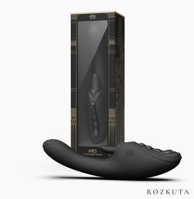 Смарт-вібратор Zalo Ares Obsidian Black з підігрівом і трьома моторами, чорний SX2694 фото