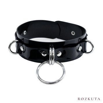 Нашийник для фіксації Feral Feelings - D-Rings Black SO9282 фото