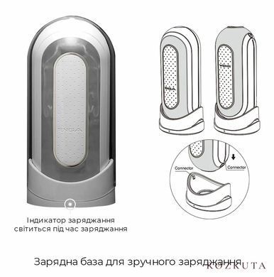 Вібромастурбатор Tenga Flip Zero Electronic Vibration White, змінна інтенсивність, розкладний SO2010 фото