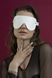 Маска на очі Feral Feelings - Blindfold Mask, натуральна шкіра, біла SO3414 фото 2