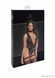 Боді Noir Handmade F297 Libido, M, чорне, мереживо, низ під латекс, відкритий доступ, гартери SX0220 фото 6