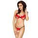 Комплект білизни Passion COCTAIL BIKINI XXL/XXXL, red, ліф з бантиками, стрінги-ниточки EL11203 фото 2