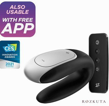 Вібратор для пар Satisfyer Double Fun, чорний SO5058 фото