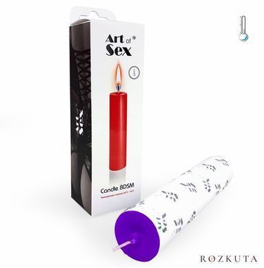 Фіолетова свічка воскова Art of Sex size M 15 см низькотемпературна SO5958 фото