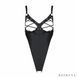 Боді з екошкіри Passion CELINE BODY 4XL/5XL black, з доступом, відкритий SO7059 фото 6