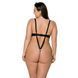 Боді з екошкіри Passion CELINE BODY 4XL/5XL black, з доступом, відкритий SO7059 фото 3