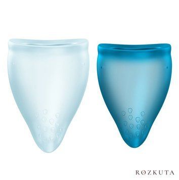 Набір менструальних чаш Fun Factory FUN CUP EXPLORE KIT, 2 шт, Multicolored Turquoise, об&rsquo;єми 20 та 30 мл SX3679 фото