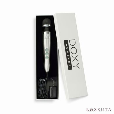 Вібромасажер Doxy Die Cast 3 Silver (Satin), потужний SO2602 фото